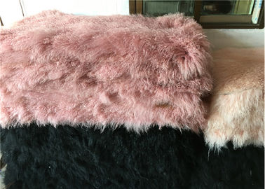 Chine Couverture pelucheuse de peau de mouton de longs cheveux vraie pour des housses de siège de lit/sofa/chaise fournisseur