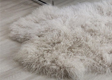 Chine Vraie fourrure animale de peau de mouton de couverture de couleur bronzage à la maison surdimensionnée mongole d'accessoires fournisseur
