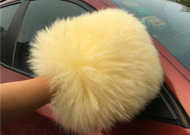 Chine Gant de nettoyage de voiture de laine d'agneau de l'Australie de longs cheveux de gant de station de lavage de peau de mouton vrai fournisseur