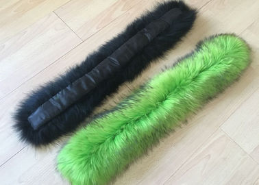 Chine Doux chauds faits main teints de long de raton laveur de couleur collier de fourrure lissent pour le capot de veste fournisseur