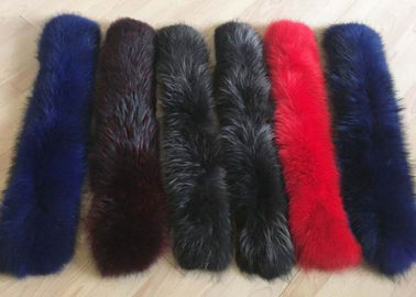 Chine Collier 100cm de manteau de cuir de Dechable de dames luxueuses de collier de fourrure de raton laveur long fournisseur