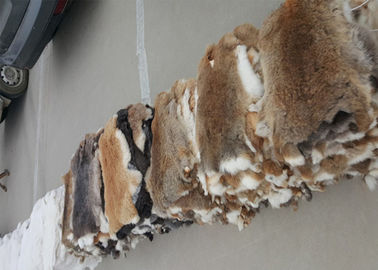 Chine Couleur naturelle douce 25*35cm de Brown de peau de lapin de Rex d'accessoires de doublure de manteau fournisseur