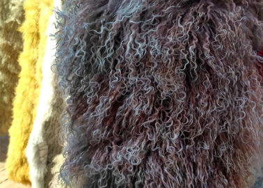 Chine Couverture bouclée de fourrure de moutons de vraie longue de cheveux laine d'agneau mongole véritable de peau de mouton fournisseur