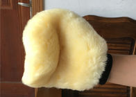Couleur beige de Merino de laine de gant mou court véritable de lavage pour réduire des éraflures
