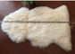 Longue d'une seule pièce de la peau 70 x110cm d'agneau de cheveux de couverture blanche véritable de peau de mouton fournisseur