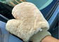 Gant de lavage de laine d'agneau pour le nettoyage intérieur de voiture, gant de polissage de laine d'agneau  fournisseur