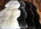 Longue couverture de jet de fourrure de crème de laine, couverture noire et blanche 60 x 90cm de jet de peau simple fournisseur