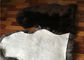 Couverture noire naturelle de plancher de fourrure d'agneau de Merino de laine de vraie couverture de peau de mouton longue fournisseur