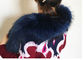 Accessoires bleus d'équilibre de manteau de vrai de raton laveur du collier 100% de fourrure de raton laveur grands collier de fourrure fournisseur