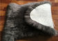 Peau simple de l'Australie de vraie de peau de mouton laine naturelle gris-clair de couverture longue fournisseur