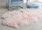 Anti-rétrécissement confortable de cheveux bouclés d'extra large de couverture rose de peau de mouton pour le plancher à la maison fournisseur