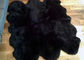 Couverture noire extérieure lisse de jet de fourrure, couverture noire de peau de mouton d'extra large fournisseur