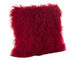Carreau décoratif de longue peau de mouton mongole rose de sucrerie avec la fourrure à simple face fournisseur