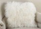 Couverture brouillée blanche carrée d'oreiller de 20 pouces, oreiller mongol mol de Lumbar de fourrure  fournisseur