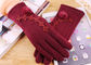 Gants de l'ouatine des femmes micro de velours, gants mous de Smatouch avec la doublure de fourrure fournisseur