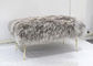 Longue couverture de tabouret de laine de fourrure de cheveux bouclés du Thibet de fourrure naturelle mongole véritable d'agneau fournisseur