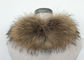 Collier de couleur naturelle douce doucement pelucheuse de collier de fourrure de raton laveur grand long détachable pour la veste d'hiver fournisseur