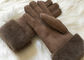 Fourrure shearling bordée de visage de gants en cuir de suède de Bowie de double a rayé les gants en cuir fournisseur