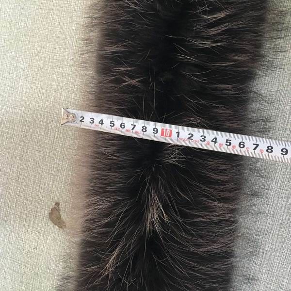 Collier de couleur naturelle douce doucement pelucheuse de collier de fourrure de raton laveur grand long détachable pour la veste d'hiver