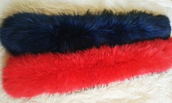 Manteau de fourrure teint coloré de Fox de Chinois de collier de fourrure de raton laveur le vrai 90 *15cm pour vers le bas enduisent