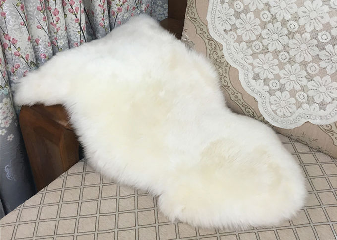 Anti glissement de Shearling de couverture australienne blanche ene ivoire de peau de mouton pour les tapis d'intérieur de plancher