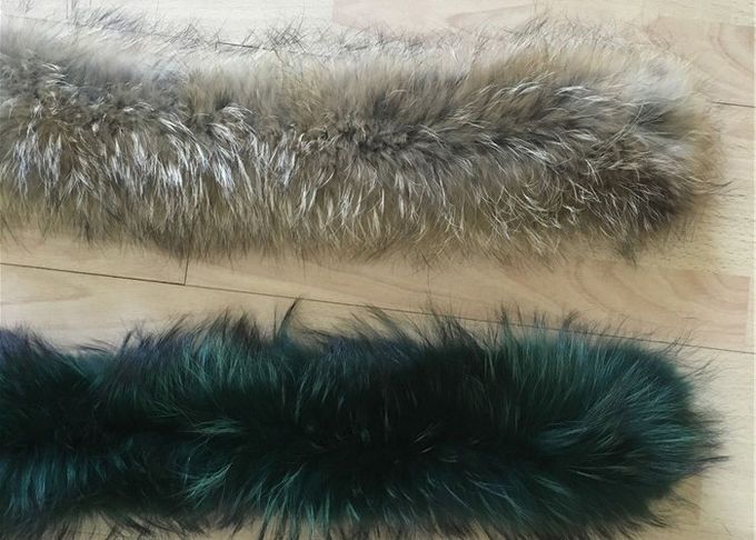 Écharpe de collier de cou de fourrure de raton laveur pour le capot de manteau, peau protégeant du vent de fourrure de raton laveur 