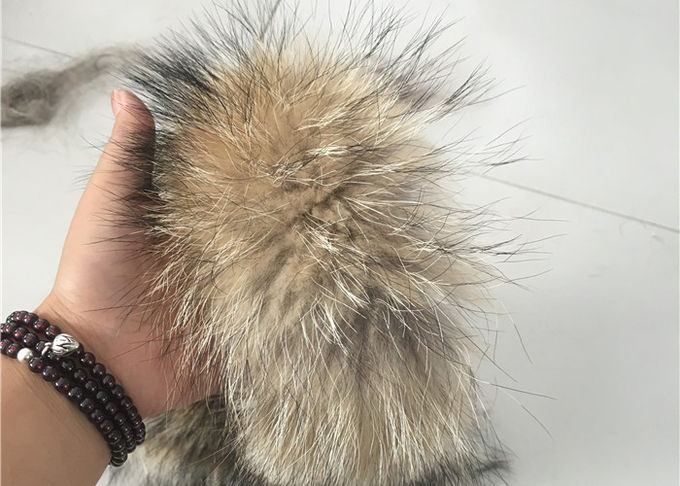 le collier de fourrure de rechange de raton laveur de taille de 70*20cm protégeant du vent chauffent pour des vêtements