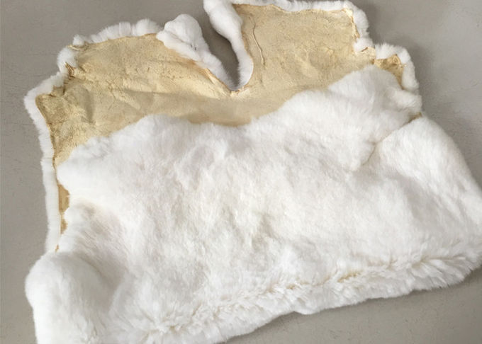 Densité lourde lavable de vraie de Rex de lapin fourrure molle faite sur commande de peau pour la couverture véritable