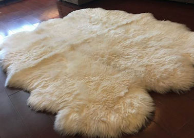 Chine Laine australienne blanche de Merino de couverture de peau de mouton de longs cheveux pour des jets de salon fournisseur