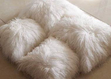 Chine De fourrure d'oreiller jet tibétain blanc bouclé mongol de sofa de laine d'agneau de peau de mouton longtemps fournisseur