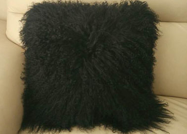 Chine NOIR MONGOL TIBÉTAIN de COUSSIN de FOURRURE de PEAU DE MOUTON d'oreiller mongol de fourrure - 45cm fournisseur