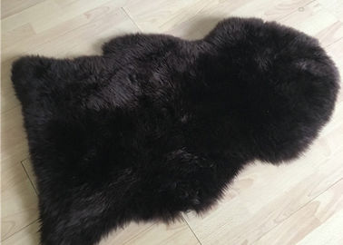 Chine Couverture noire teinte de plancher de peau de mouton, housses de siège véritables de peau de mouton de longue laine de cheveux  fournisseur
