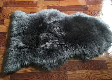 Chine Long glissement teint de couverture de peau de mouton de laine vrai par gris anti pour le jeu de bébé de salon fournisseur