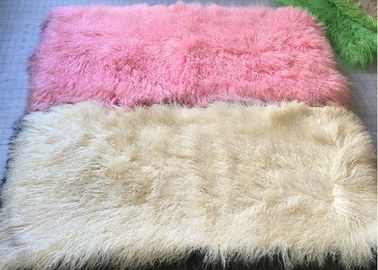 Chine Briller sans heurt de long de cheveux jet mongol lavable d'agneau pour faire les couvertures décoratives fournisseur