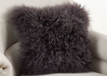 Chine Carreaux brouillés gris-foncé, oreillers de lit décoratifs de laine molle de cheveux bouclés  fournisseur