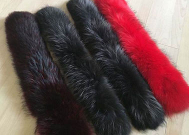 Chine Le vrai collier teint de fourrure de noir véritable de raton laveur vrai chauffent pour la veste/manteau des hommes fournisseur