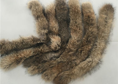 Chine Doux chaud de grand de raton laveur de manteau collier véritable de fourrure avec la couleur naturelle de Brown fournisseur