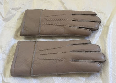 Chine La peau de mouton des doubles hommes de visage a rayé les gants en cuir doucement chauds pour l'hiver/l'entraînement fournisseur