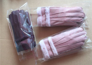Chine Les gants de peau de mouton les plus chauds de fourrure épaisse de femmes faits main avec la doublure de laine de Merino fournisseur