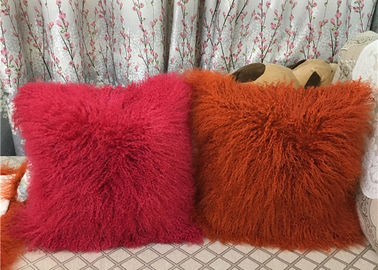 Chine Le long oreiller mongol deux de peau de mouton a modifié la tonalité la couverture tibétaine d'oreiller de coussin de fourrure d'agneau fournisseur