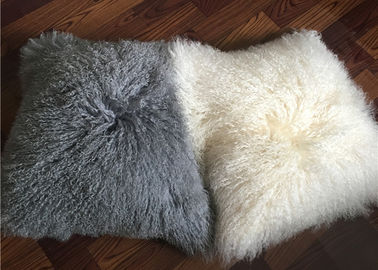Chine oreiller mongol d'agneau de couverture d'oreiller de laine de laine de peau de mouton de caisse bouclée d'oreiller fournisseur