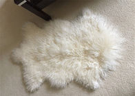 Vraie peau de laine de peau de mouton de couverture de laine de jet de neige de plancher blanc véritable mongol de région