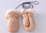 3 - 8 ans les gants de la peau de mouton les plus chauds d'enfants avec le logo adapté aux besoins du client