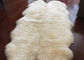 Peaux molles du blanc six de la fourrure 6P de vrai de peau de mouton de couverture d'extra large de peau de mouton tapis de région fournisseur