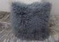 oreiller mongol de fourrure de cheveux bouclés de 10-15cm doucement chaud avec le support de tissu de suède fournisseur