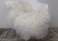 Grande couverture blanche fourrure mongole/tibétaine de 100% de peau de mouton de longs cheveux bouclés mous d'agneau fournisseur