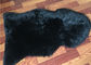 Le noir naturel de couverture de peau de mouton de l'Australie a teint le jet simple de peau de longue peau de mouton de laine fournisseur