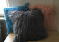 L'oreiller mongol de fourrure de salon coloré chauffent doucement 40 * 40cm pour le dos de voiture fournisseur