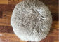 L'oreiller mongol rond de fourrure de longs cheveux gris-clair lissent avec la doublure de fourrure de moutons de Shearling fournisseur