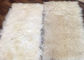 Longue laine bouclée du Thibet de rectangle de vraie couverture mongole de peau de mouton avec la couleur teinte fournisseur